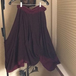 Wine Flowing Skirt